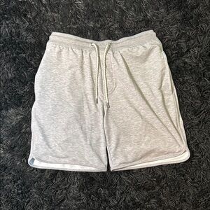 Vuori Gray Athletic Shorts with Elastic Waistband
